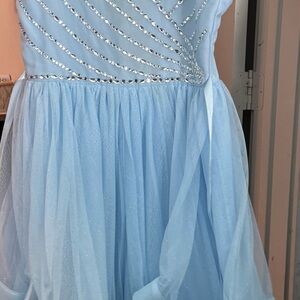 Rare Editions Sky Blue Kids Formal Dress